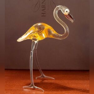 Flamingo Hand-Blown Glass Figurine